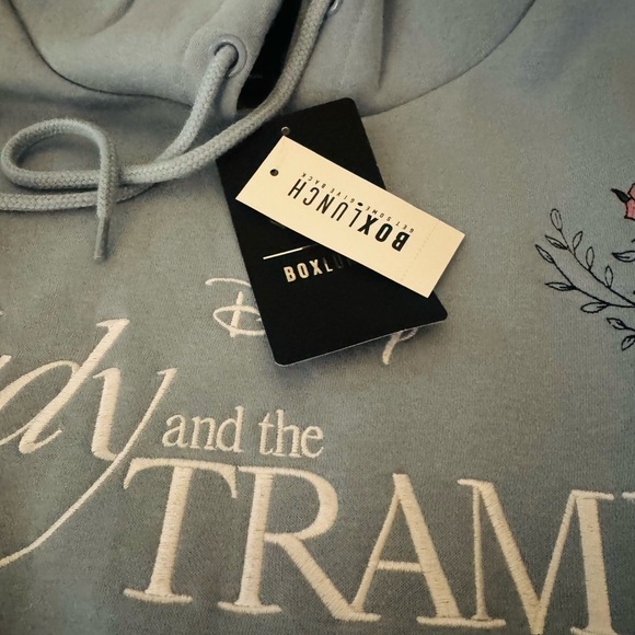 BoxLunch Disney Lady and the Tramp Light Blue Hoodie NWT - Picture 3 of 4